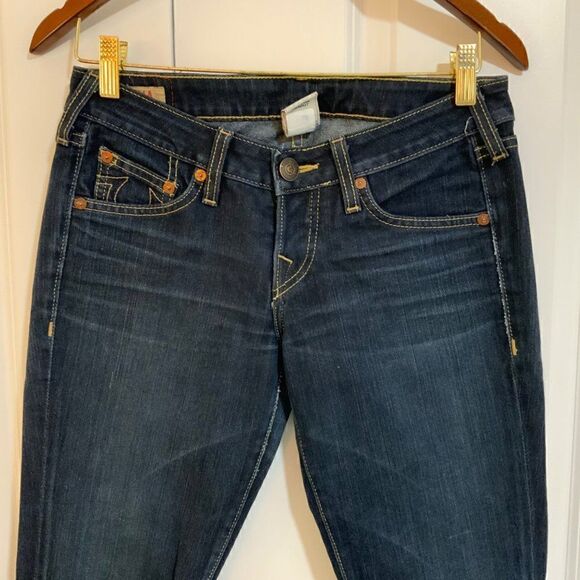 True Religion Stella Dark Wash Skinny Jeans Size 27 - Picture 4 of 12
